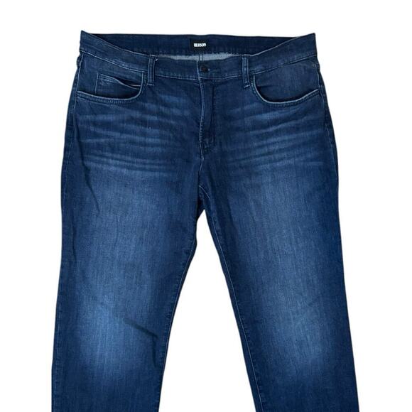 Hudson Byron Relaxed Straight Leg Jeans Men’s 38X31.5 Dark Wash Designer - Picture 2 of 10